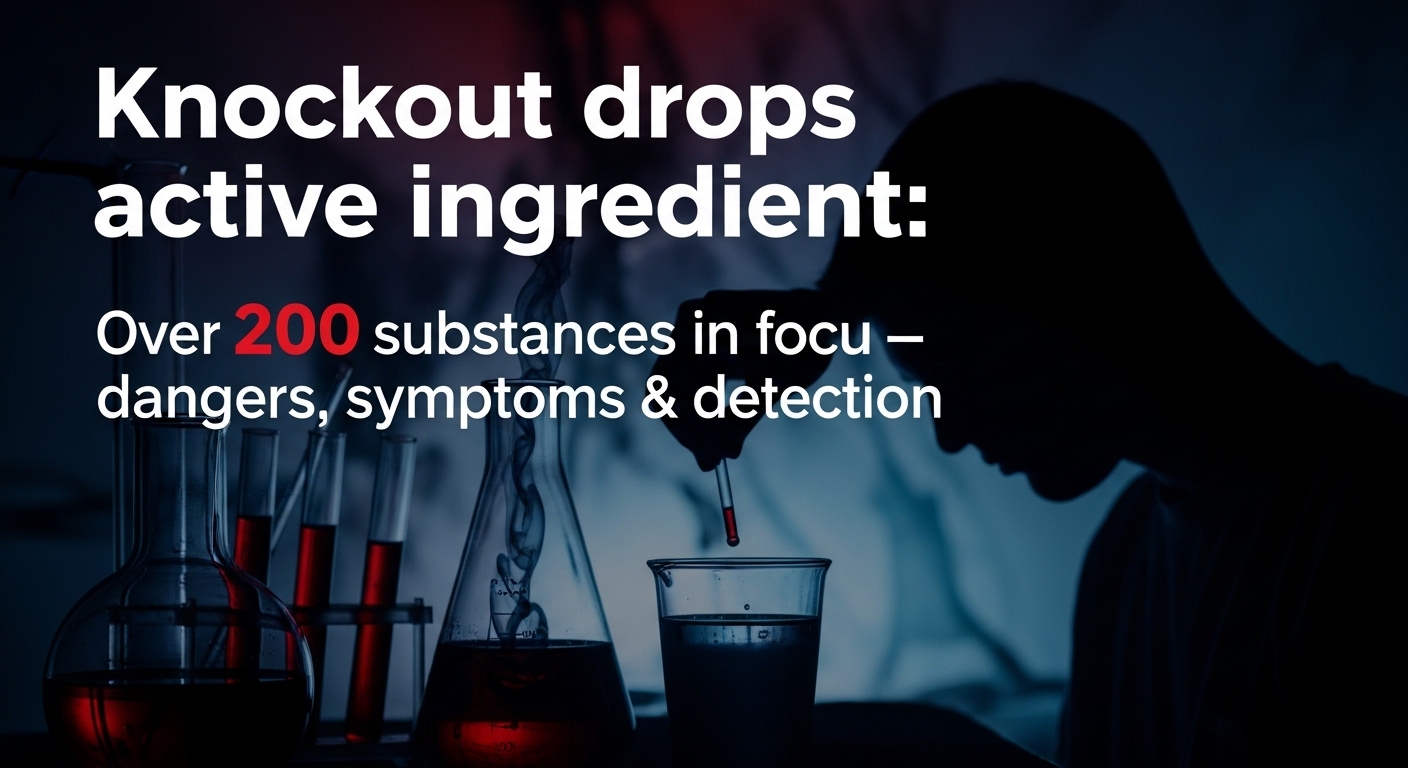 GHB K.O Tropfen Wirkstoff: Fokus auf über 200 Substanzen.